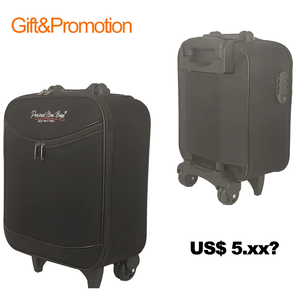 Custom 16 Inch Carry On Sale Low Price Fabric Luggage For Promotion and Gift Trolley Travelling Box Soft EVA Suitcase Bags