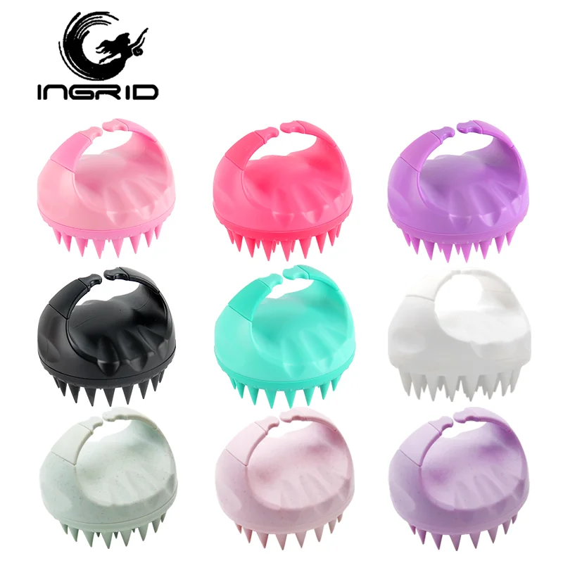 Wholesale Hot Selling Anti-skid ABS Handle Silicone Shampoo Hairbrush Dry And Wet Scalp Massage Plastic Bath Hair Brush For Head