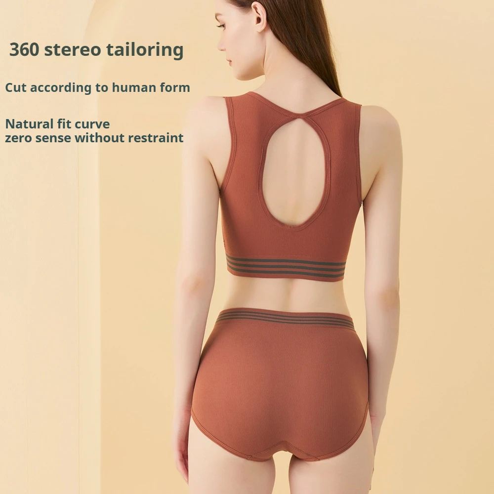 fashion casual girls clothing sets breathable Quick Dry two piece set women clothing bra and panties sets for women