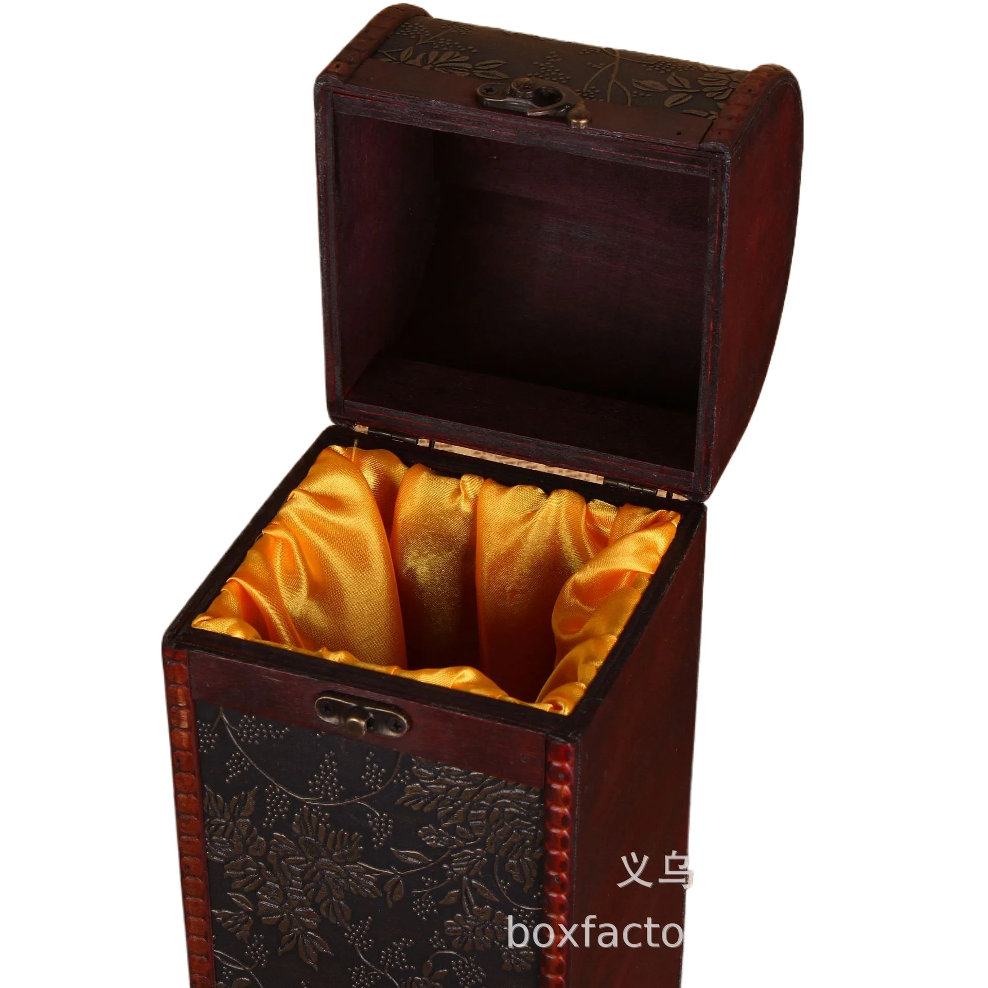 2409 chuzhuang Wine box Single high-end lined wooden single wine