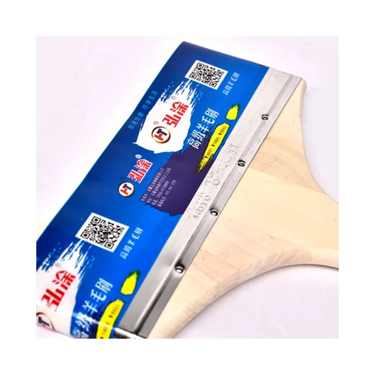 Кисти Hongtu с длинной деревянной ручкой, плоские кисти для рисования