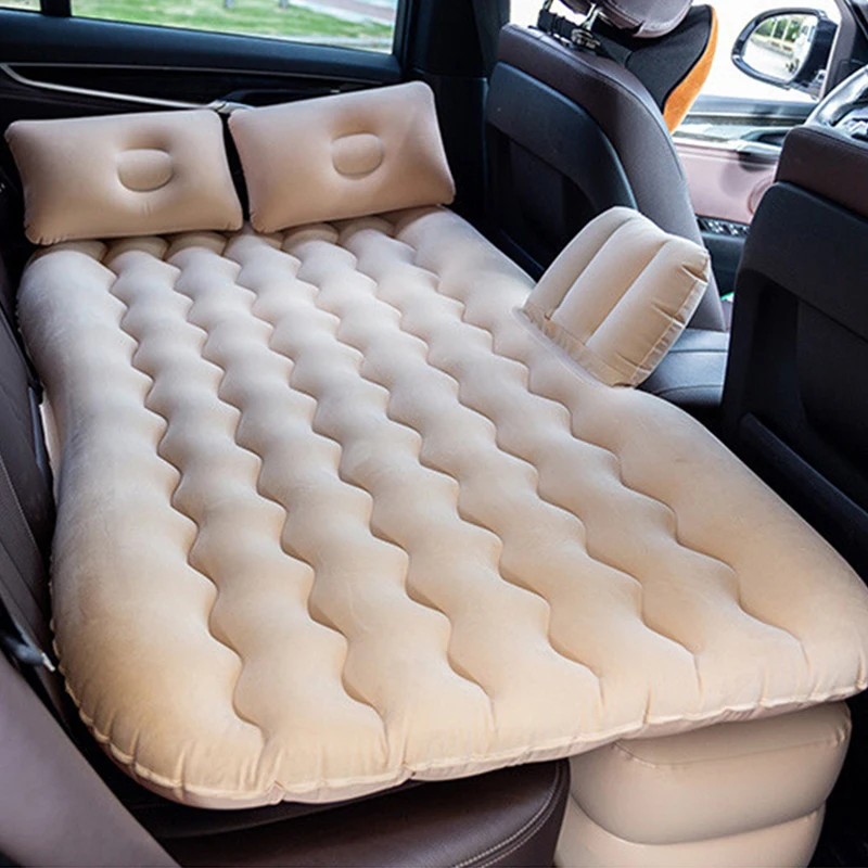 Cheap price comfortable PVC flocking sleeping inflatable car air bed travel car air mattress
