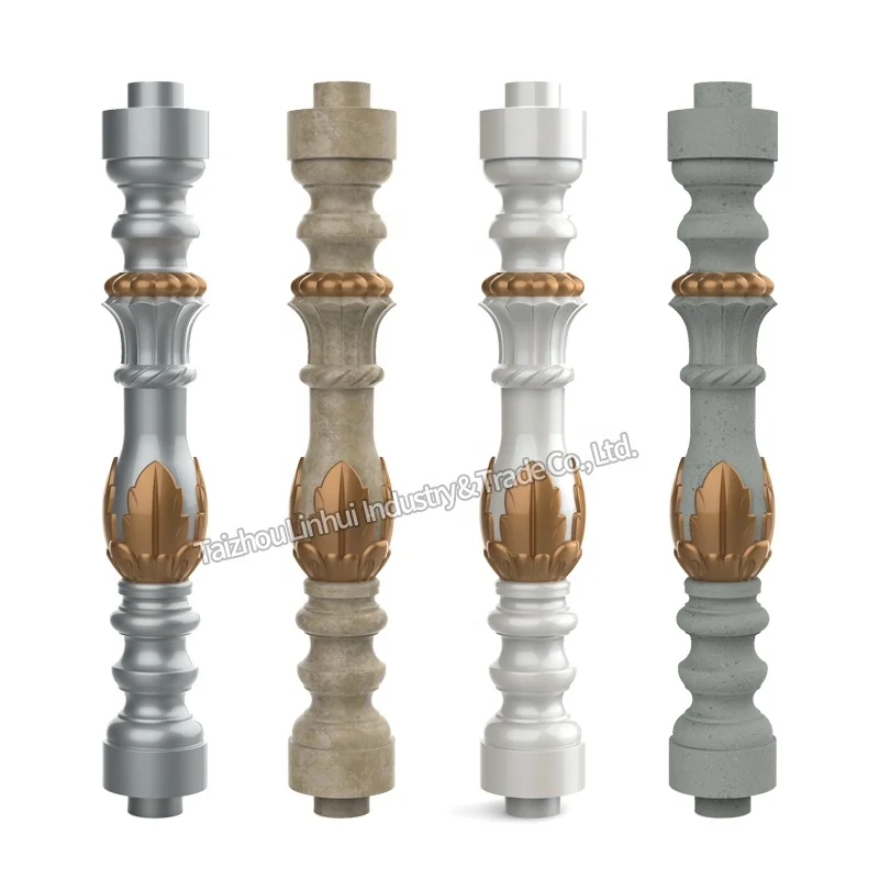 Factory Directly Sells Concrete Balustrade Mould Decorative Baluster Mold Precast Abs Plastic Balcony Railing Fence Post Bollard