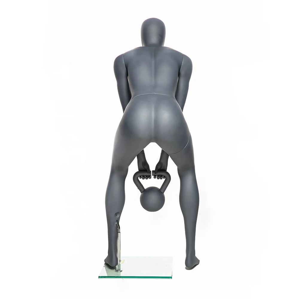 KBW-1 Full Body Wholesale Squatting Sports Mannequin Sporting Position Fiberglass Kettlebell Female Mannequin