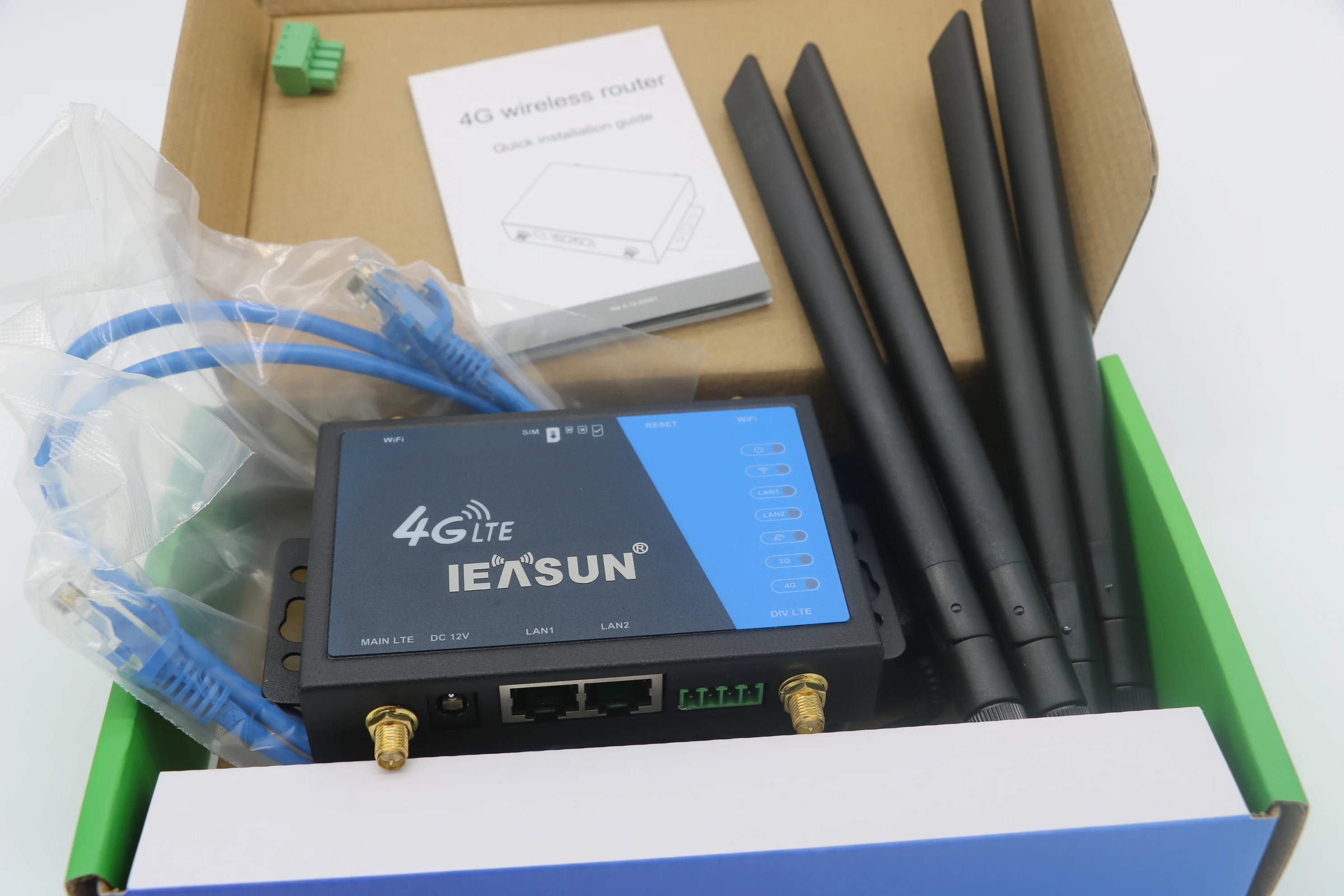 IEASUN A13W 4G industry router 4 antenna Router with SIM card slot 300Mbps