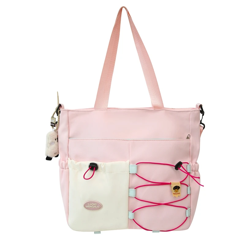 Wholesale polyester durable shoulder bag waterproof big capacity crossbody bag for girls