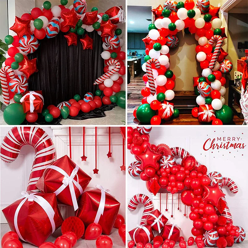 
Merry Christmas Party Decorated Ballons Gift Set Santa Cartoon Xmas Tree Foil Alphabet Balloons Wholesale Suppliers 