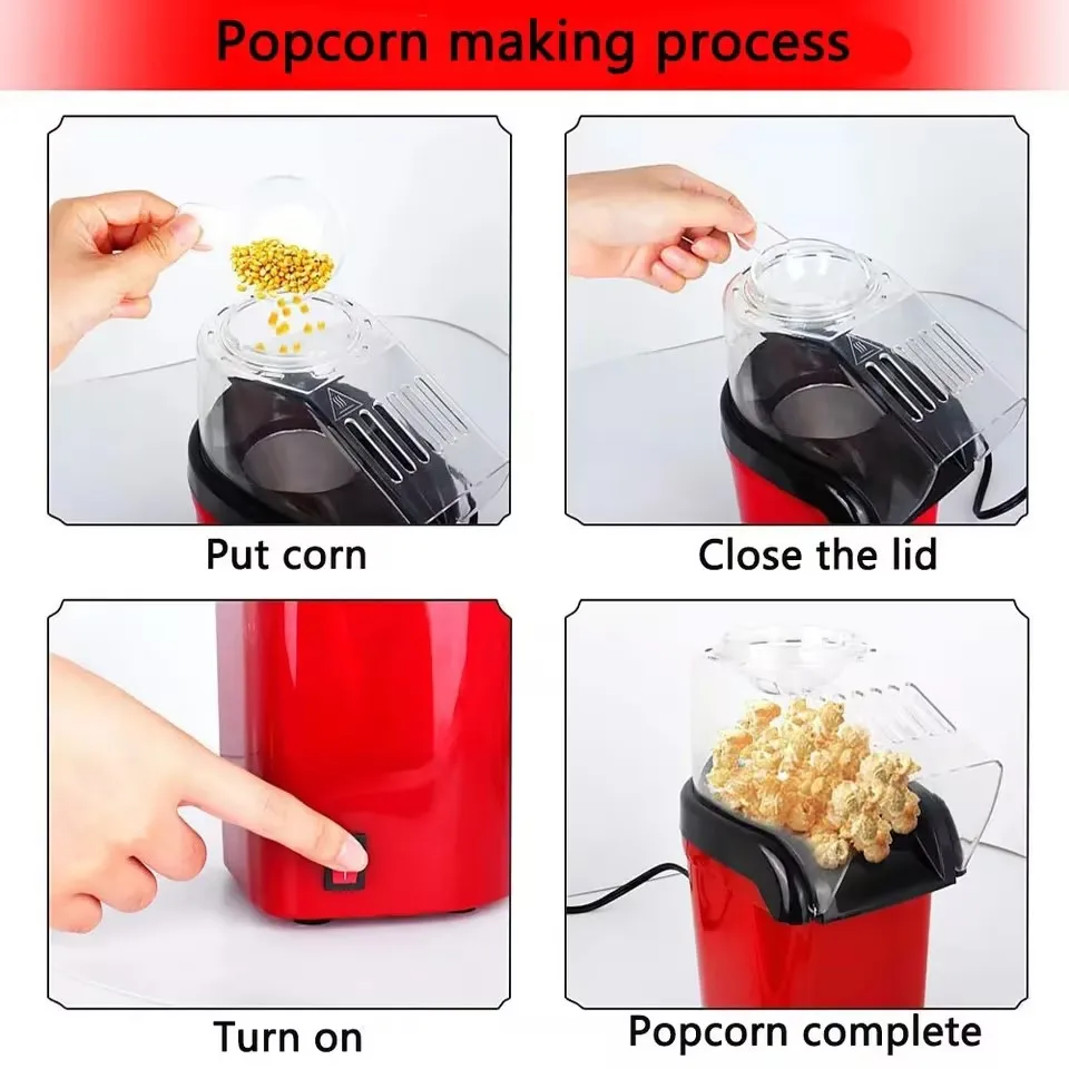 2024 New Electrical Stand Up Hot Air Circulation Kettle Caramel Popcorn Maker Machine