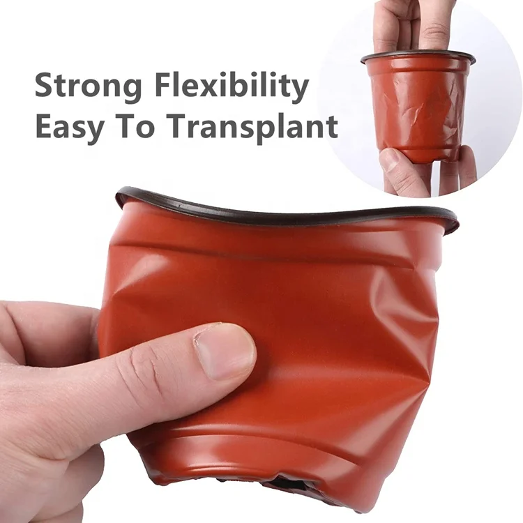 Садовые саженцы, розовые, белые, маленькие, толстые, 2,5, 3,5 дюйма, 4 дюйма, стартовые, для рассады, одноразовые пластиковые горшки для саженцев