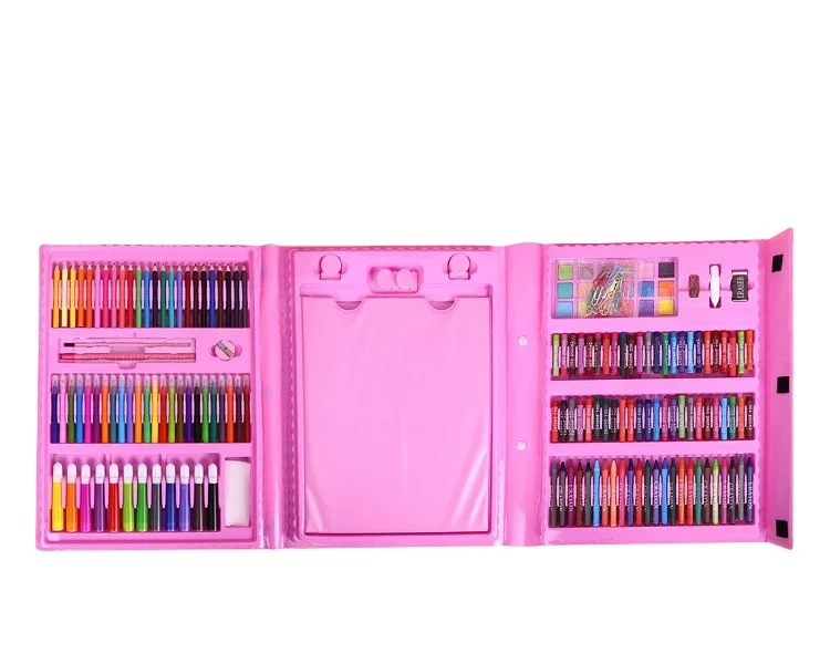208 шт. комплект школьный Детский рисунок арт набор канцелярских принадлежностей развивающая Детская школьная Арт Набор Канцелярских