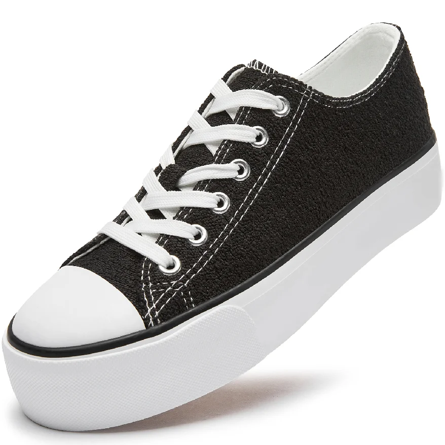 KH Paintable Vulcanized Canvas Trendy Shoes Custom White Women Fashion Canvas Shoes For Women New Style