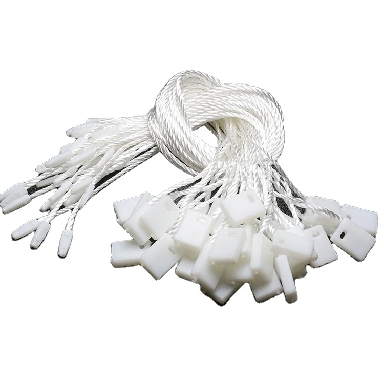 GRS certificate custom shape recycled fabric pvc sock white lock seal clothing hang tag string