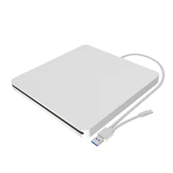 External DVD Burner Drive USB 3.0/Type-C Optical Drive Slim Slot-in CD/DVD+/-RW Burner Player USB C Superdrive for Mac/ Window