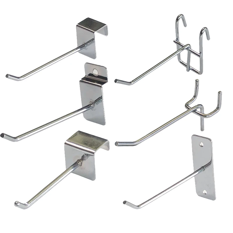 Supply Grid Panel Metal Wire Display Rack Customized Size Clothes Hanging Wall Hook Pegboard Slatwall Hooks Wire Hook