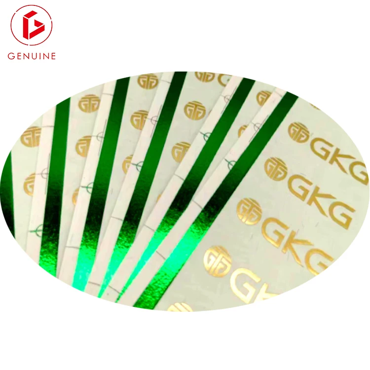 Custom Printed Flat Sheet Folded Tear Line Laser Hot Stamped Rating Company Labels