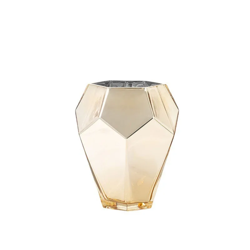 Nordic luxury living room modern home decoration golden glass vase wine cabinet