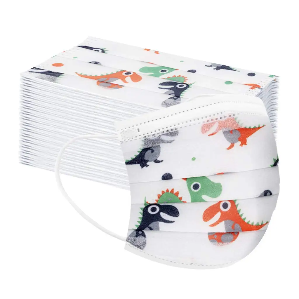 
washable logo 3 layers filter nose disposable face mask for kids 