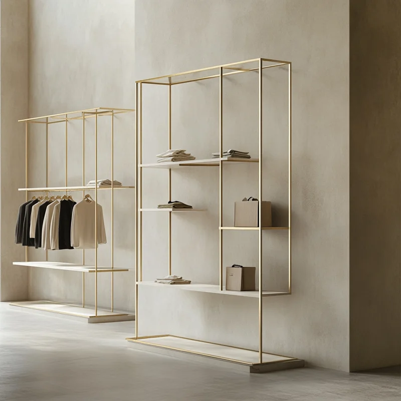 High Quality Gold Portable Kids Baby Clothing Store Hanger Moving Garment Rack Round Clothing Display Racks For Clothing