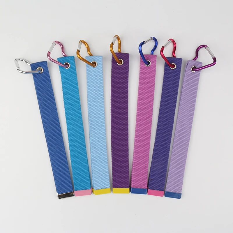 Canvas Blank Keychain Strap Keyring Korea Mingdong DIY Name Tag Key Chain Backpack Pendant Anti-lost Key Holder Bulk Wholesale