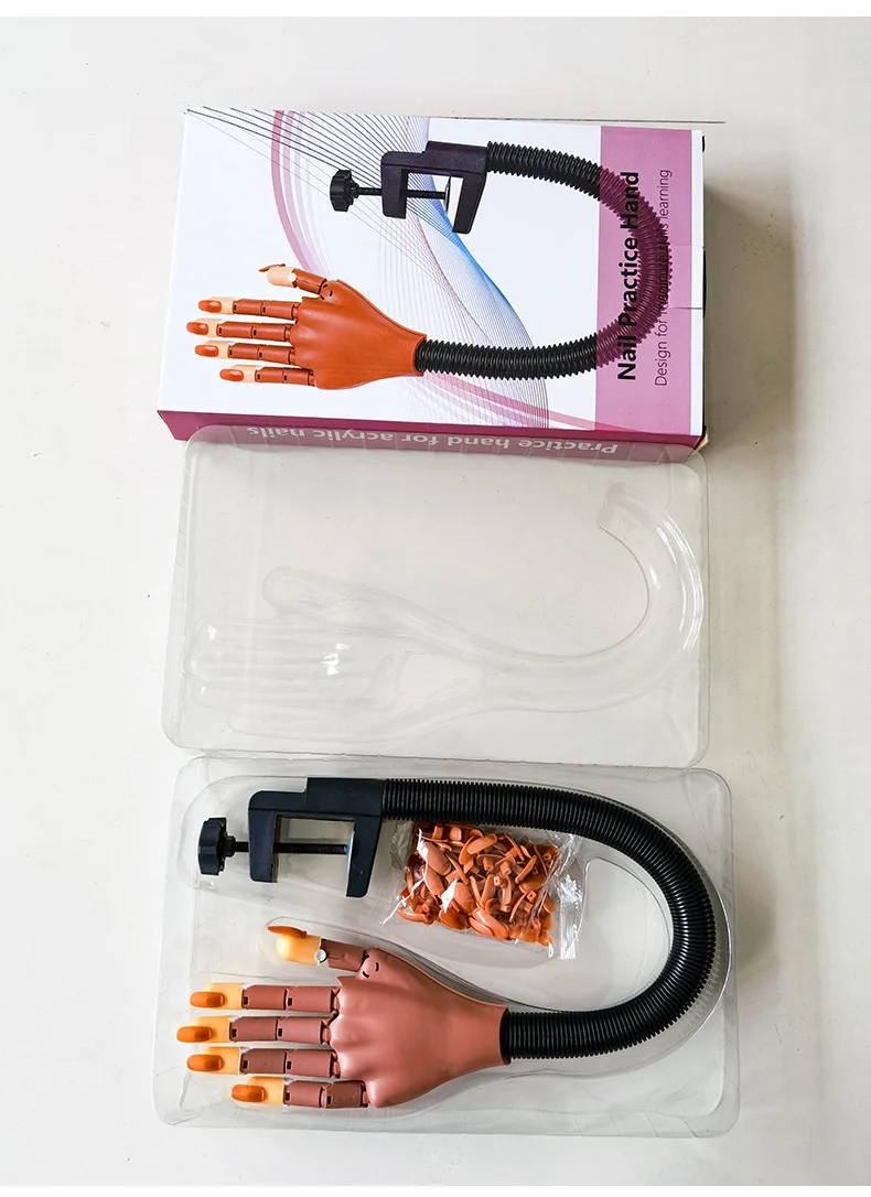 Wholesale Realistic Rails Practice Hand For Joint Hand Activity Hand Model Nail Art Training Manicure