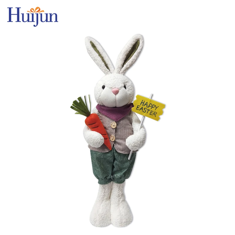 Wholesale 2022 Easter decoration bunny Rabbit doll for new spring product innovative product Standing Ornament Baby Gift For Kid