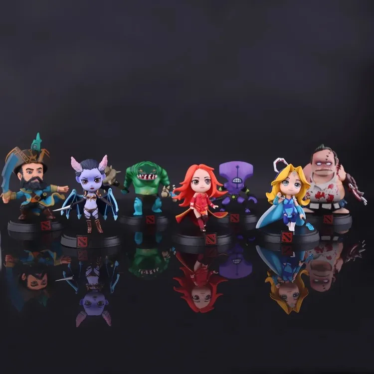 hot 7pcs Dota 2 Game Figure SLARK TINY Doom Boxed PVC Action Figures Collection dota2 Toys Ornaments