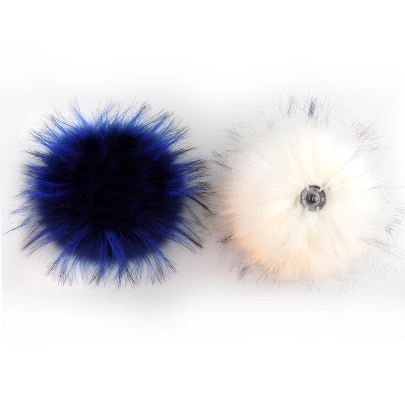 faux fur pompom for hats faux fur pom pom with snap