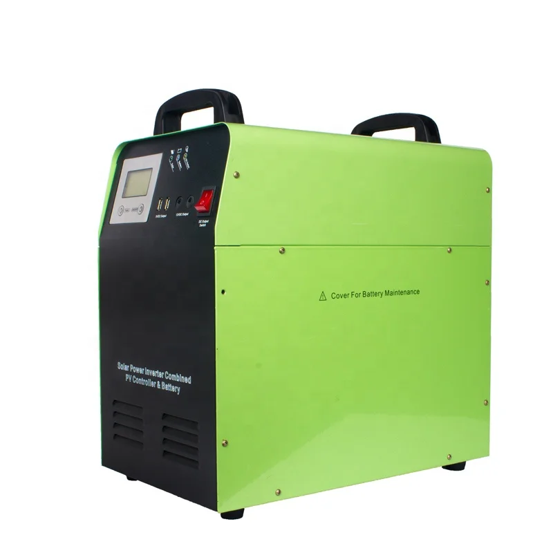 Solar power system 1000w 1500w all in one machine contains with inverter charge controller battery