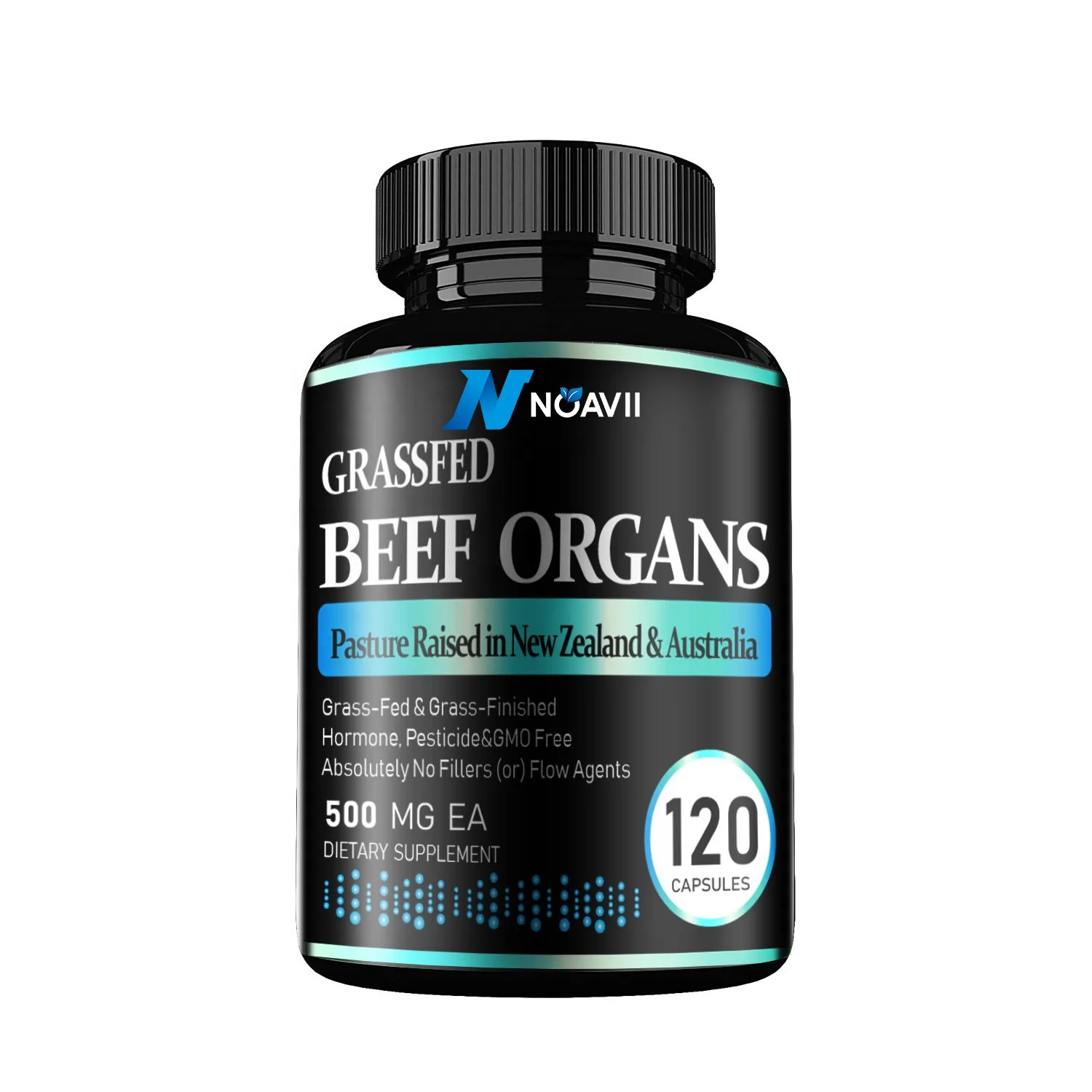 OEM/ODM Grass Fed Beef Organs Capsules With Beef Liver Heart Kidney Pancreas Spleen 180 Capsules