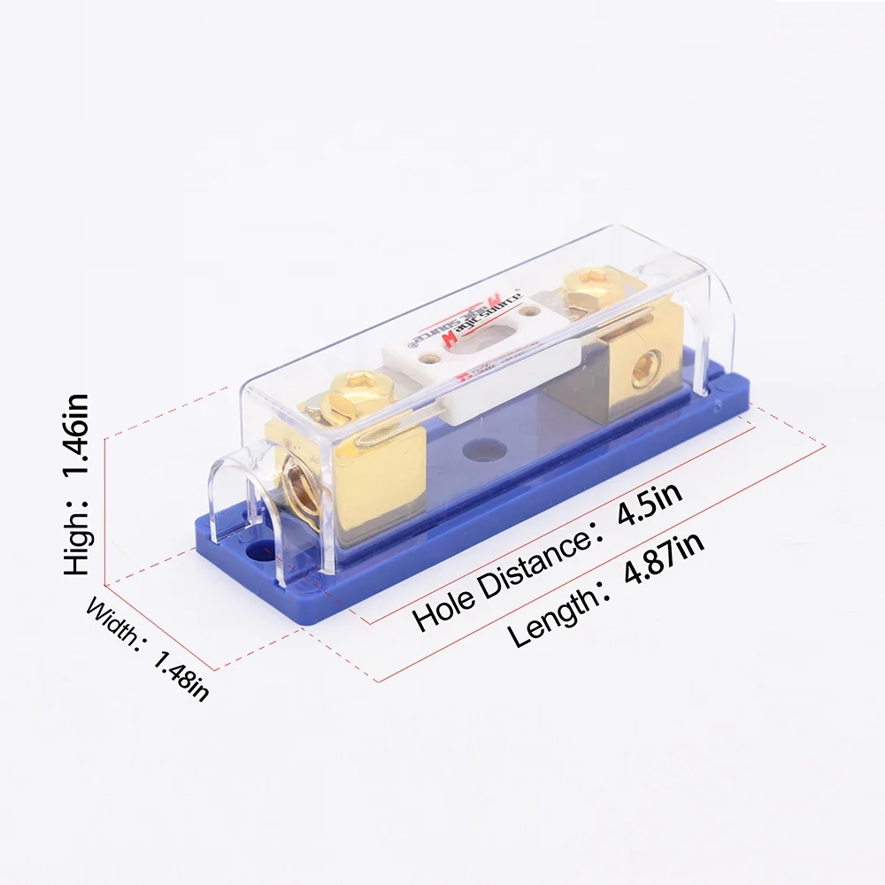 Медный автомобильный стерео аудио встроенный ANL держатель предохранителя 0 2 4 Калибр с предохранителем 100 А