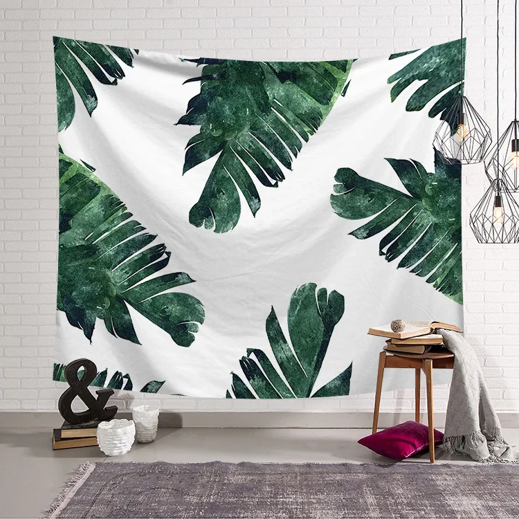 Mandala Tropical Leaves Psychedelic Tapestry Wall Hanging Cactus Decoracion Beach Towel Mat Travel Blanket Wall Cloth Carpets