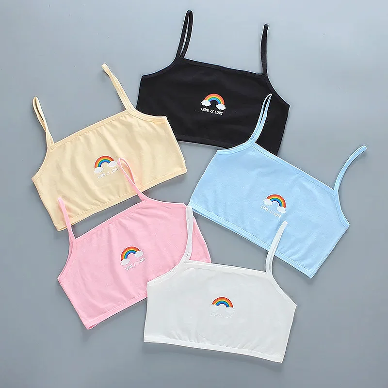 Summer Kids Underwear Comfortable Breast Care Bra for Girls Teens Stylish and Cool Training Vest