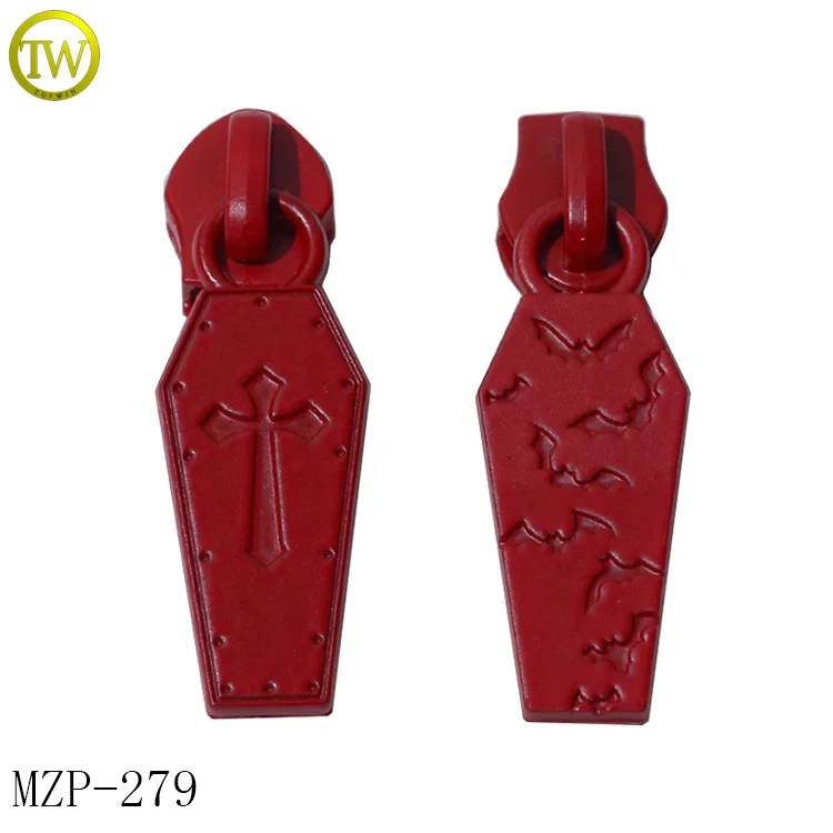 Zipper manufacturer made handbag puller type custom gold logo zipper head #5 metal puller tags for boot