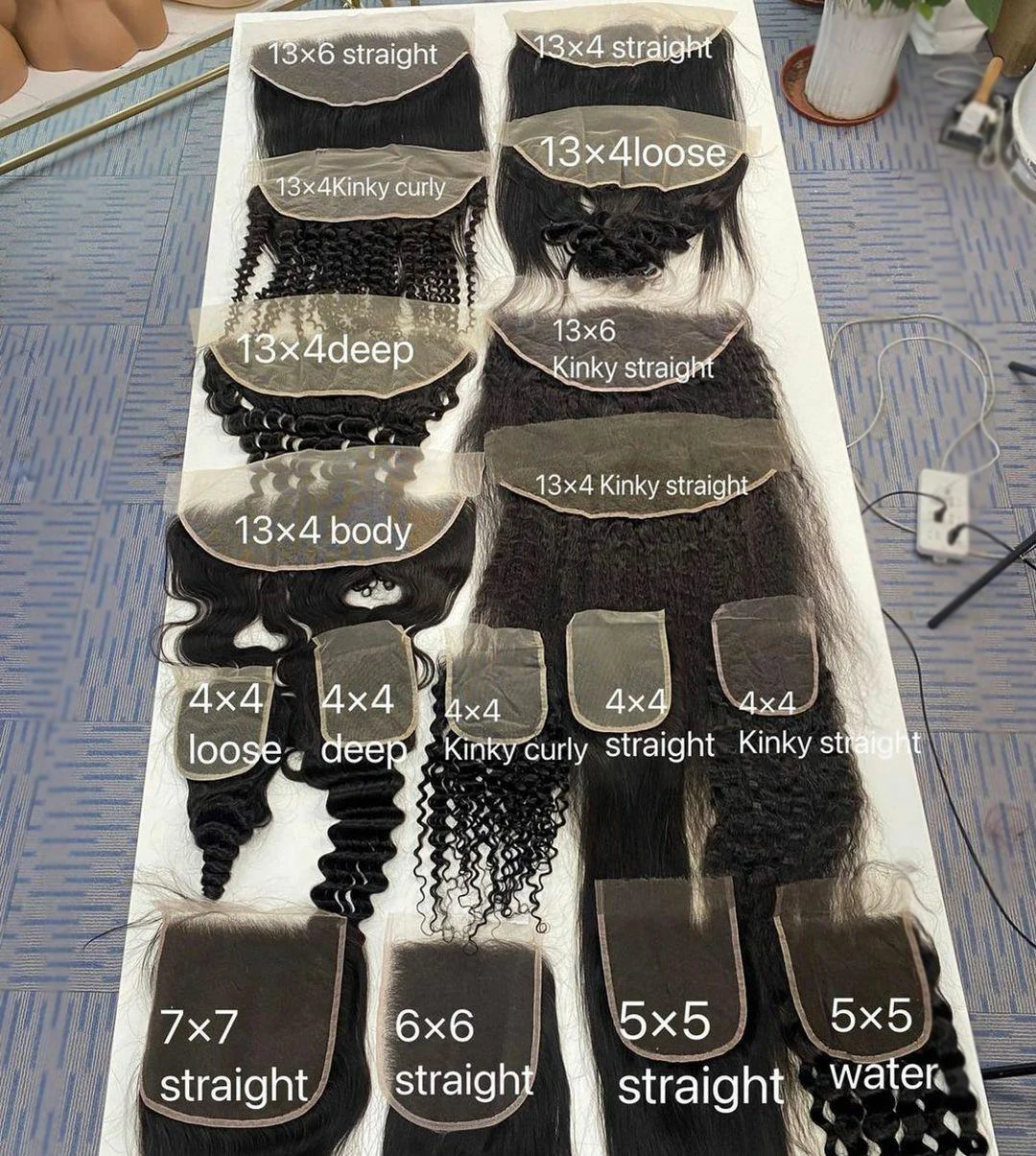 4*4 5*5 6*6 7*7 13*4 13*6 HD Film Thin Lace Frontal And Closure With Bleach Knots Prepluck Hairline HD Lace Closure