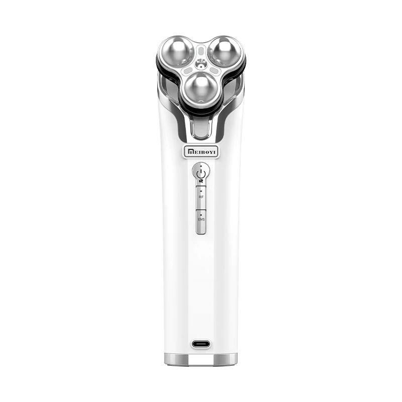 Meiboyi 3 in 1 EMS Microcurrent Heating Oxygen Nano Mist Gun Facial Wrinkle Removing Tightening Beauty Face Massager Home use