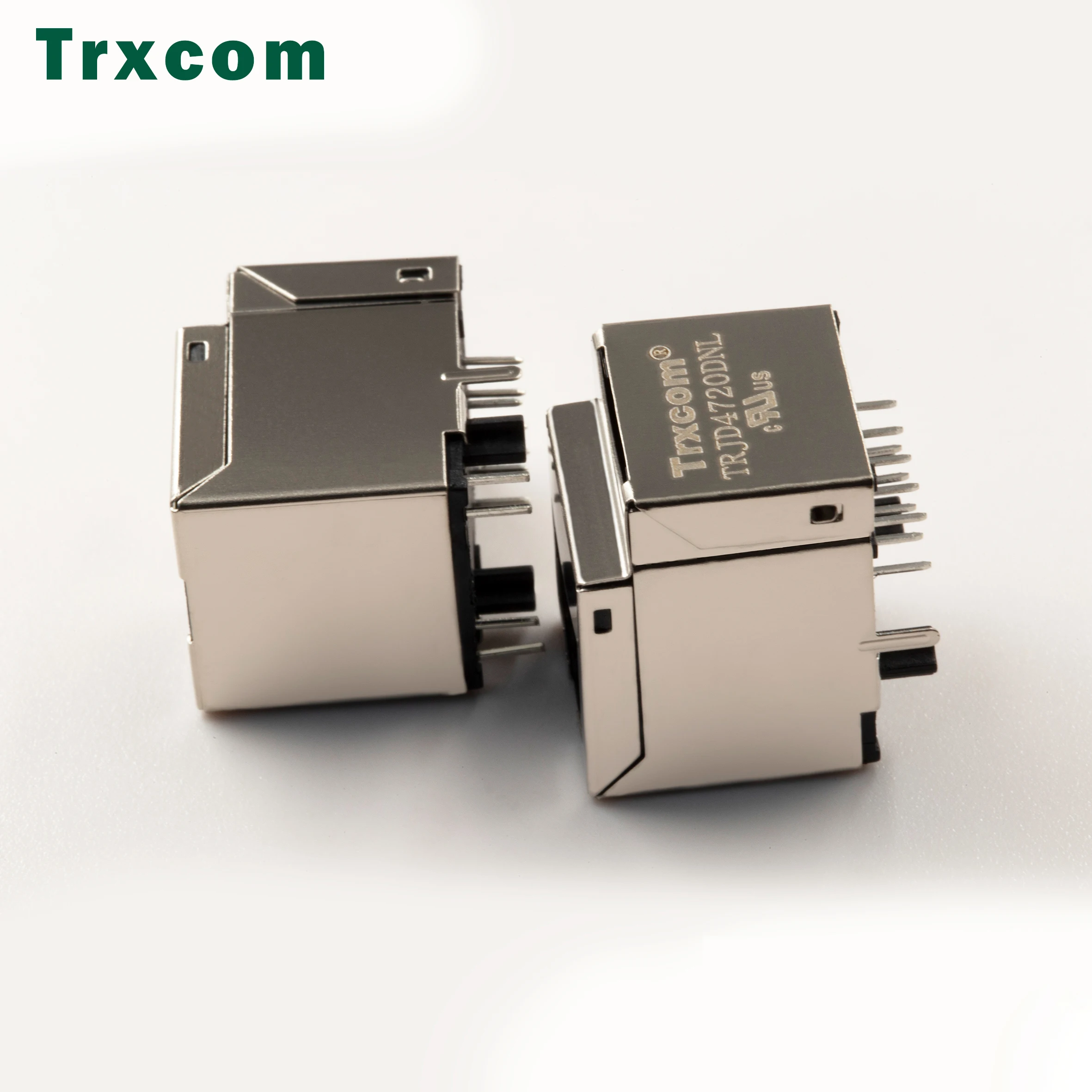 Trxcom  RJ45 Ethernet erect type  interface TRJD4718BFNL replacement HFJV1-E1G46-L11RL isolation transformer