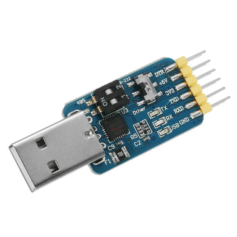6 в 1 многофункциональный преобразователь CP2102 USB TTL 485 232 3 В/5 В совместим с