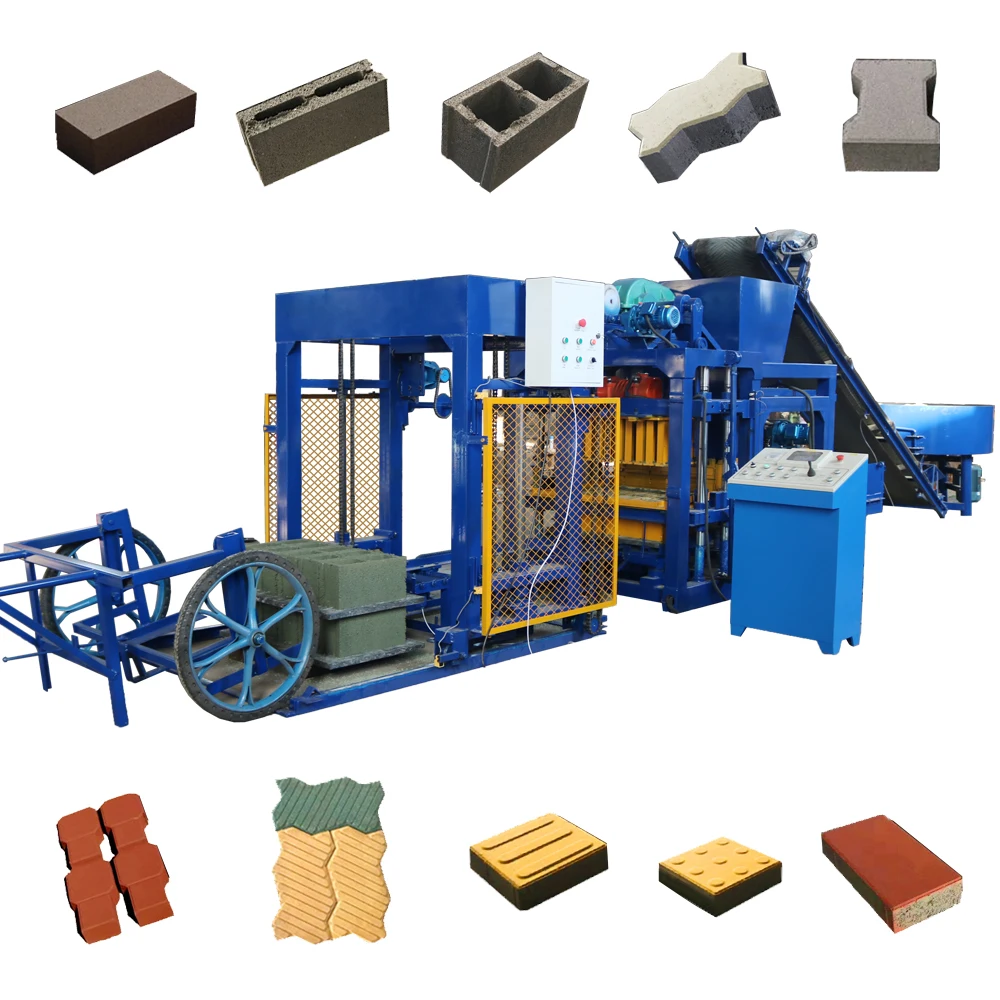 KAIDONG QT4-25 8 inches block making machine automatic concrete block making machine brick machine making automatic