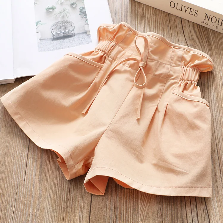 
K30101E 2020 Fashion Beautiful Summer Shorts For Little Girls Candy Color Cotton Skirts 