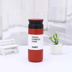 2022 Hot Selling 350ml Double Wall Stainless Steel Vacuum Thermos Travel Tumbler with Handle for Keeping Coffee Wine and Water