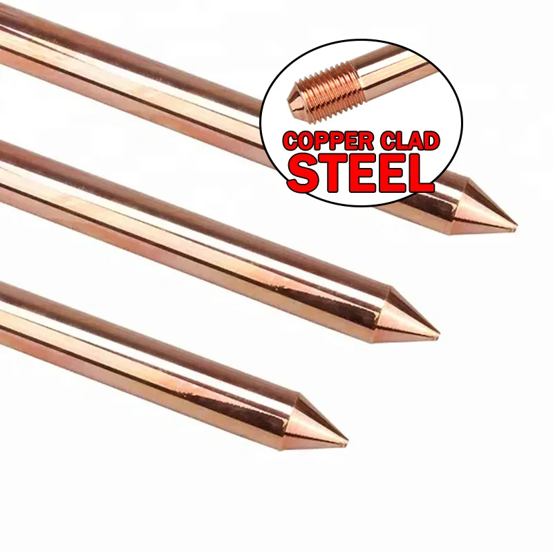 [OEM/ODM]Newest Durable High Quality  Earth Rod Lightning Protection System Copper Clad Steel Ground Rod For Wholesale