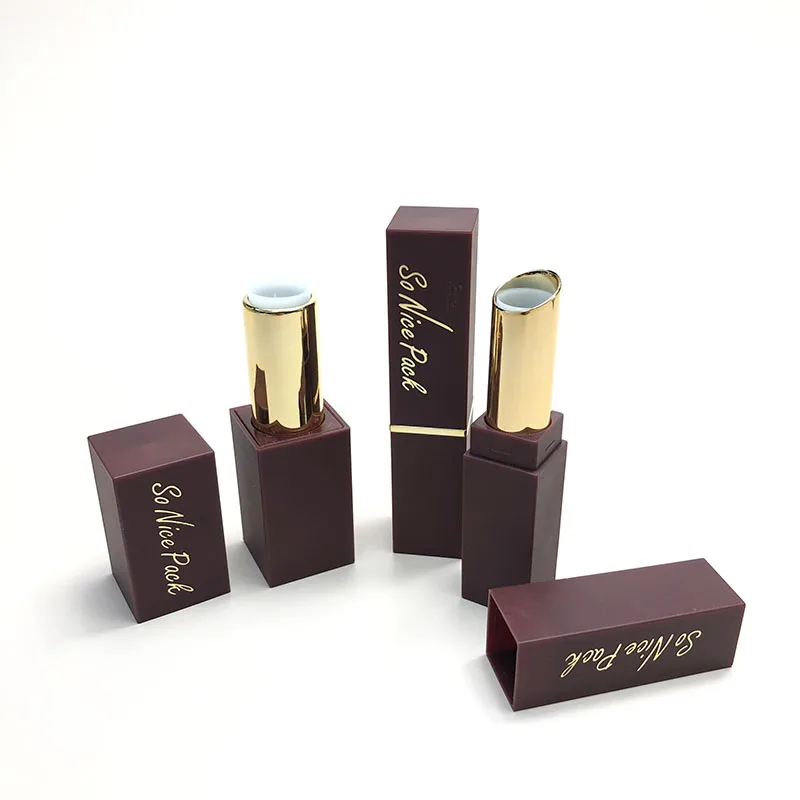 Square lipstick empty case and tube plastic unique lipstick tubes nice mini lipstick container