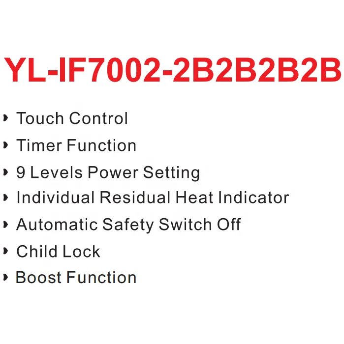 
OEM Supplier of Induction Hob 7000W 4 burner 