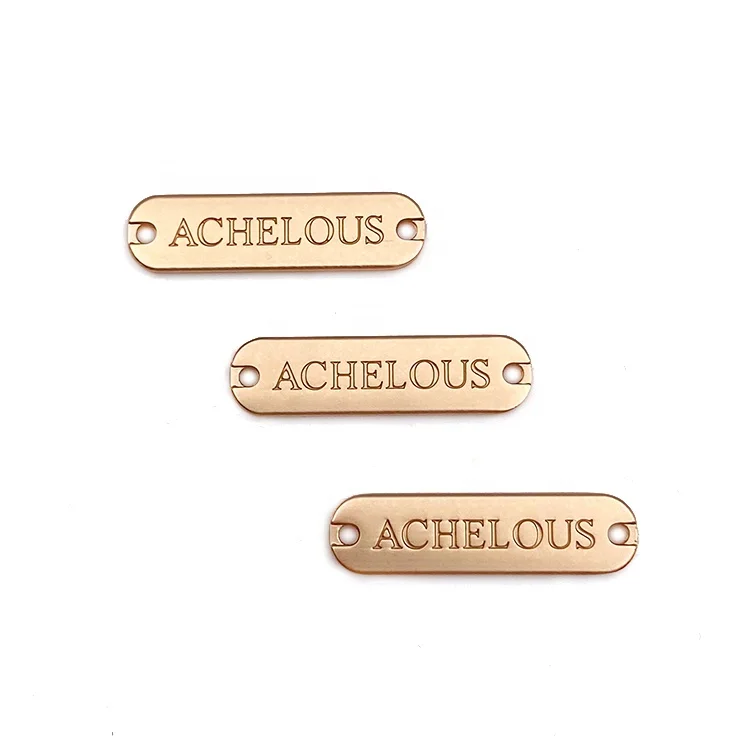 High Quality Custom Clothes Label Customized Metal Name Logo Rectangle Label for Custom Dress