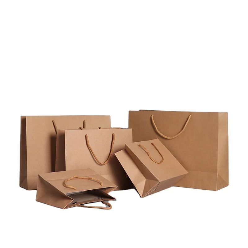 Custom print logo paper bag boutique bolsa sac de carton retail carry shopping bags with ribbon handle
