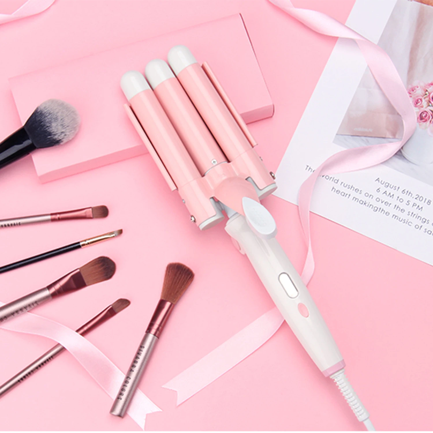 Tinx Hair Curler Ceramic Tourmaline Triple Barrels Hair Waving Styling amazon ceramic cordless hair curler 3 barrel wave