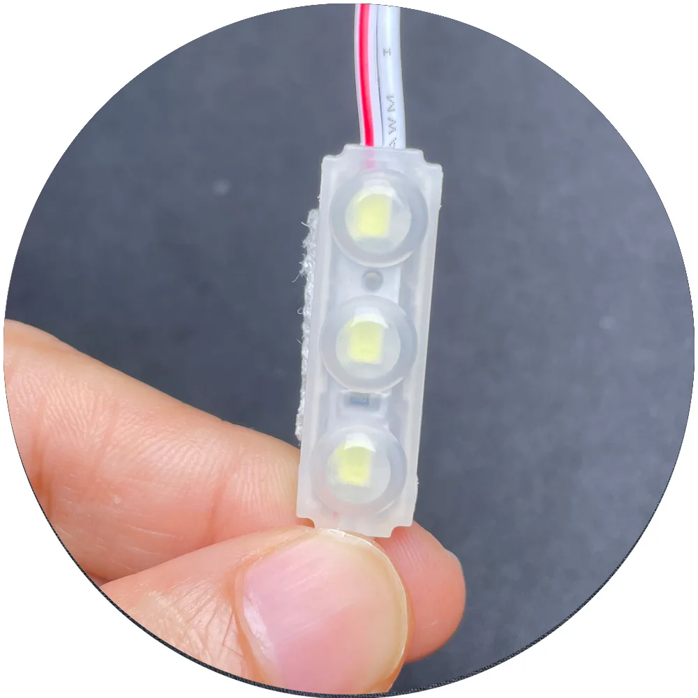 3 фишки линза вывески буква канала DC12V 1 Вт мини-теплый белый чистый Светодиодный модуль для освещения рекламы и подсветки