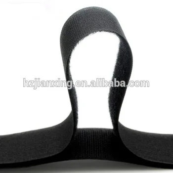 Various Width White And Black 30% Polyester 70% Nylon Tape Roll Hook And Loop Tape For Bags Clothing Shoes Hat