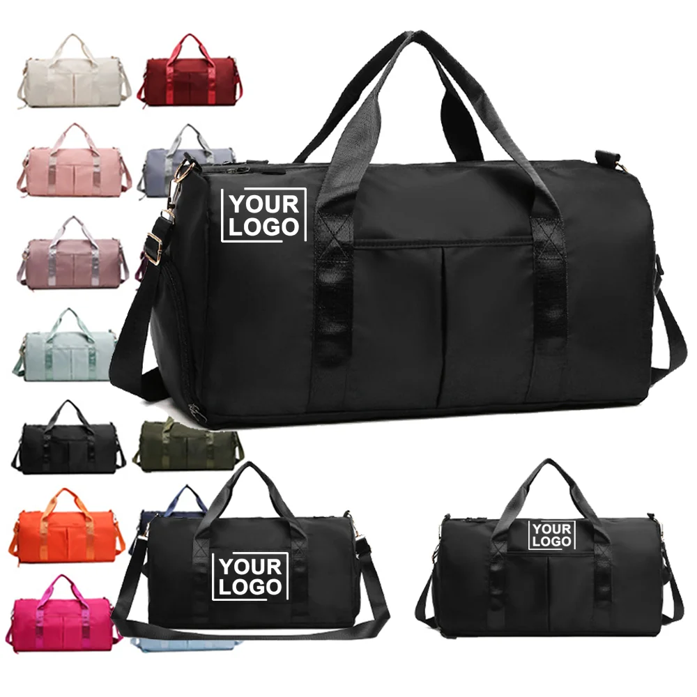 New Arrivals Custom Nylon Portable Durable Travel Bag for Gym Exercise Waterproof Fabric Gym Bag with Branded Logo Duffle Bag