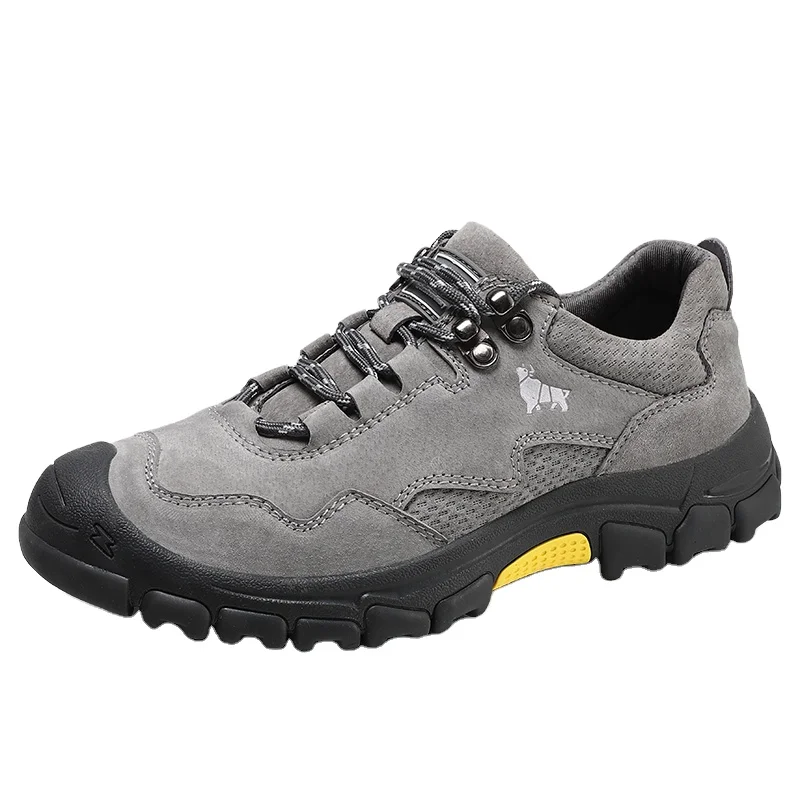 Уличные походные кожаные спортивные туфли удобные нескользящие износостойкие туфли для альпинизма мужские легкие туфли с низким верхом для путешествий